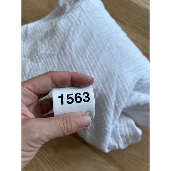 NWT Womens White Gauze Button-Up Shirt 2X 100% Cotton Lightweight Collared Top - Picture 10 of 10